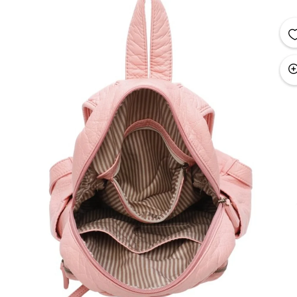 NWT Ampere Creations Marie Backpack Rose Pink Vegan Leather Backpack